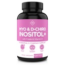 Optify Myo-Inositol & D-Chiro Inositol Suplemento para Mujeres – 40:1 Ratio Plus Folato y Vitamina D – Apoyo Saldo hormonal saludable, Ciclos regulares, Salud Ovárica – Suministro de 30 días
