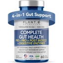 4-in-1 Gut Health Support – Prebióticos + Probióticos + Enzimas digestivas – DE111 Spore Probiotic for Digestive Support " Bloating – Non-GMO, Made in USA – 60 Veggie Capsules