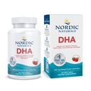 Naturales nórdicos DHA, Fresa - 90 Gels blandos - 830 mg Omega-3 - Alta intensidad DHA Fórmula para el soporte del sistema nervioso y cerebral - No GMO - 45 Servimientos