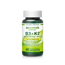 Vitamina D3 5000 UI + K2 MK-7 100mcg – Bone, Heart &amp; Immune Support, Easy to Swallow, 60 cápsulas