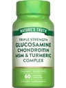 Verdad de la naturaleza Glucosamine Chondroitin MSM Complex ← 60 Caplets  durable with Turmeric  sometida Triple Strength Formula ← Non-GMO y Gluten Free Supplement