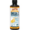 El suplemento líquido de aceite de pescado Omega 3 de Barlean con vitamina D para hombres y mujeres, 1080 mg de EPA y DHA Fatty Acid, promueve la salud del cerebro y el corazón - No GMO, Mango Peach, 16 oz