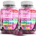 Multimane Collagen Gummies with Biotin Keratin Hyaluronic Acid Bamboo Vitamina A C Vitamina D Vitamina E Folate Saw Palmetto Silica B3 Vitaminas Skin y uñas Gummies por Clean Nutra