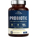 Probiótico 60 Billones 19 Strains con Prebiótico Orgánico para Mujeres, Salud Digestiva &amp; Inmunitaria, Estante Stable Delayed Release, No GMO No Dairy, 60 Caps Vegan