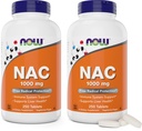 AHORA Alimentos NAC 1000 mg, 250 Tabletas (Pack of 2), N-Acetyl-Cysteine Suplemento, 1000 mg (1 gram) por Tablet - Vegetariano, No GMO