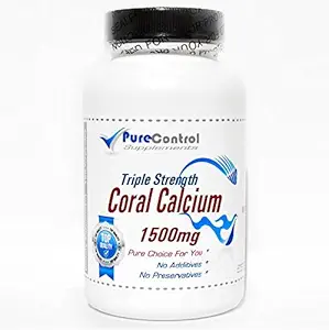 Triple fuerza Coral Calcio 1500mg // 200 cápsulas // Pura // por suplementos de control puro