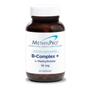 MetilPro B-Complex + L-Methylfolate 10 mg - Complejo de vitamina B metilada para mujeres y hombres, Soporte de energía celular con folato, niacina y biotina, Suplemento VIT B - 30 cápsulas veganas