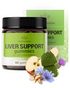 HERBAMAMA Liver Support Gummies - Complejo herbal para la desintoxicación y limpieza del hígado - Suplemento de soporte general vegano y no transgénico - 60 Pectin-Based Apple-Flavored Chews