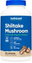 Nutricost Organic Shiitake Mushroom Capsules 1000mg, 90 Servings - CCOF Certified Made with Organic, Vegetarian, Gluten Free, 500mg Por Capsule, 180 Capsules