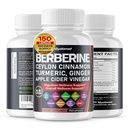 Berberine Ceylon Cinnamon - All-in-1 Suplemento con Bitter Melon AVG Gymnema sylvestre Turmeric Milk Thistle Licorice Holy Basil Fenugreek Banaba