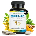 Trio Mood Joy ← Premium 5-HTP, St Johns Wort, Ashwagandha & Turmeric Silencio Ashwagandha Capsules para promover la calma natural " Relajado Mood ← Mood Support Suplemento latitud 60 Day Supply*