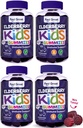 Feel Great Kids Elderberry Gummies with Zinc and Vitamin C (4-Pack)  Kids Immune Support Sambucus Elderberry Gummies ← Berry Flavored Vegan Kids Multivitamins  durable 90 Gummies per Bottle