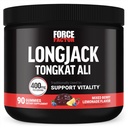 Factor de fuerza Longjack Tongkat Ali Gummies, Tongkat Ali para Hombres para soportar la vitalidad masculina y la unidad, 400mg Tongkat Ali con BioPerine, Mixed Berry Lemonade, 90 Gummies