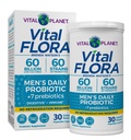 Planeta Vital - Probióticos de Flora Vital para Hombres, 60 Billones CFU, 60 Strains Diversos, 7 Prebióticos Orgánicos, Estante Diario de Hombre Probiótico Estable para Apoyo Inmunitario, Alivio de Gas, Salud Digestiva 30 cápsulas