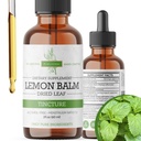 Lemon Balm Tincture – Alcohol-libre Silencio Melissa Officinalis Líquido Extracto Silencio Natural Calming &amp; Sleep Support TEN Herbal Stress Relief – 2 oz