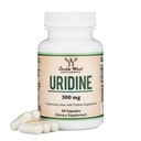 Monofosfato de Uridine - Testado de Terceros (Choline Enhancer, Nootropic Principiante) (300mg, 60 cápsulas) Sinergía con Alpha GPC Choline for Brain Health and Memory by Double Wood