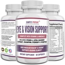 Lutein " Zeaxanthin Eye Health Supplements for Adults, Natural Eye " Vision Formula w/Vitamin A, Lutein, Zeaxanthin, Bilberry Extract, Eyebright " Lycopene for Retina " Lens 60 Caps