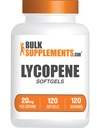 BulkSupplements.com Licopene Softgels - Lycopene Suplemento, Antioxidantes Suplemento - Gluten Free, 1 Softgel por Serving (20mg), 120 Softgels (Pack of 1)