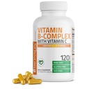 Complejo Bronson Vitamina B con Vitamina C - Salud Inmuna, Apoyo Energético & Nervous System Support - Non-GMO, 120 cápsulas vegetarianas