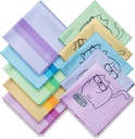 10 Pack Cute Kitty Cat Design Multicolor Microfiber Cleaning Cloths for Cleaning Eyeglasses Lenses Gafas de sol y teléfono celular Hermoso Diseñador Colores Blue Pink Amarillo Purple Green Cloth Wipes