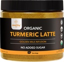 Pólvora de latte Turmérica Orgánica – USDA Certificada, No Añadido Suplemento Turmérico de Azúcar con canela de Ceylán, Vida Zealthy, 45 Servimientos