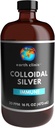 Earth Clinic ® Colloidal Silver 20 PPM, 16oz (473mL), Botella de vidrio ámbar grande - Immune Support