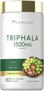 Carlyle Triphala Capsules 1500mg Silencio 180 Conde ← Herbal Suplemento Silencio No GMO y Gluten Gratis