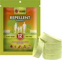 Bandas / Pulseras Repelente de la Guardia Mosquito (12 Pack) Hecho con ingredientes vegetales naturales - Citronella, aceite de Lemongrass. DEET Gratis
