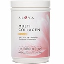 Alaya Multi Collagen Powder - Tipo I, II, III, V, X Hidrolyzed Collagen Peptides Protein Powder Suplemento con MSM + GC (Vanilla)