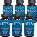 Viva Naturals Antártico Krill Oil 1250 mg, Omega 3 EPA DHA y Astaxanthin, Soporte Conjunto y Suplemento Cerebro con Propiedades Antioxidantes, No Fishy Aftertaste (Pack of 6)