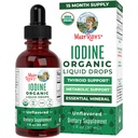 MaryRuth Organics Iodine Liquid Drops ← Potassium Iodide TEN 1 Year Supply Silencio 450 Servings Silencio Tiroides Salud TENEDIDO USDA Orgánica eterna Vegan ← Non-GMO TEN Gluten Free TEN 1 Fl Oz