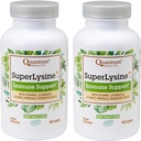 Quantum Health SuperLysine+ Advanced Formula Immune Support Suplemento Lysine 1500 mg, Vitamina C Echinacea Licorice Bee Propolis & Odorless Ajo - 180 Tabletas (Pack of 2)