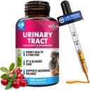 Tratamiento de la infección de gatos y perros UTI Medicina natural de la arándano &amp; D-Mannose -Kidney+Bladder Support - Mejor incontinencia, Piedras de la vejiga - Pet Renal Health &amp; Care Drops