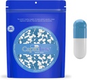 Capsuline Coloreado Talla 0 Empty Gelatin Capsules Azul/White 10000 Cuenta SilencioKosher " Halal Certified ←Gluten Free