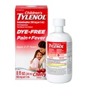 Tylenol Liquid Pain Relief & Fever Medicine, Oral Suspension, Dye-Free, Acetaminophen, No Aspirin, No Ibuprofen, No High Fructose Corn Syrup; Cherry Flavor, 8 fl. oz.; Pack of 1