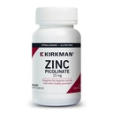 Kirkman – Zinc Picolinate 25 mg - hipoalergénico – 150 cápsulas vegetarianas – Gluten Free – Casein Free – Minerales