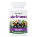 NaturesPlus Animal Desfile Multivitamina Agridulce para Niños - Grape Flavor - 180 Tablas con Forma de Animales, Pack de 2 - Promueve Salud &amp; Bienestar - Vegetariano, Gluten Gratis - 180 Total Servings