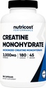 Nutricost Creatine Monohydrate 3000mg, 180 Capsules (750mg Por Capsule) - Gluten Free, Non-GMO