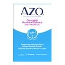 AZO Balance Femenino completo Probióticos diarios para las mujeres, prestados clínicamente para ayudar a proteger la salud vaginal, ayuda a equilibrar pH y levadura, no GMO, 60 cuenta