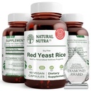 Natural Nutra Red Yeast Rice Extract, Cardiovascular Support, Helps Enhance Immunity, Helps Maintain Body Fats & Fluid Flow, Improve Digestion, Gluten Free Supplements, 600 mg, 60 cápsulas (2 Pack)