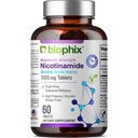 biophix B-3 Nicotinamide 1000 mg 60 Tablets Extra Strength Timed Release - Nicotinic Amide Niacin Natural Flush-Free Vitamina Fórmula - Supports Skin Cell Health