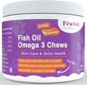 Omega 3 Pez Aceite de Pez para Perros - EPA &amp; DHA para la piel " Coat Health Plus salud general, Itch Relief, Joint " Mobility Support, CoQ10 " NMN - Natural Anti-Aging Supplement for Dogs