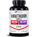 Healthfare Hawthorn Berry Supplement Extract 3000mg ← Extra Strength Herbal Fórmula Silencio 200 Vegan Capsules ← Apoya Heart " Circulatory Health ← Non-GMO, Gluten-Free TEN Made in USA