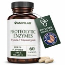 Enzimas proteolíticas - Trypsin " Chymotrypsin - Reduce el Edema " Inflamación de lesiones en tejidos - Admite la salud digestiva, tissue " , recuperación adicional -60 cápsulas
