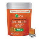 Qunol Turmeric y Ginger Soft Chews, 750mg Turmeric Suplemento, Ultra High Absorption to Support Joint Health, 90 Count