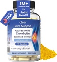 Glucosamine Chondroitin MSM with Turmeric " Boswellia 90 Capsules  8-in-1 Joint Support Suplemento de Flexibilidad " Movilidad " para hombres y mujeres – Support Back, Knee, Hips " Joints