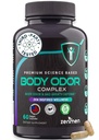 Zenmen Naturalmente Body Deodorizing Supplement - Body Odor Eliminator Pills - Desodorante Interno para Subarmas, Áreas íntimas y Piezas Privadas - 60 cápsulas Vegan. Made in The USA