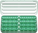 Zoksi Organizador mensual de píldoras 1 vez al día, 30 días Organizador de caja de píldoras Una vez al día, un mes caso de gran pill para viajar, 31 días Contenedor diario de medcina para vitaminas, suplemento " Medicación (Olive)