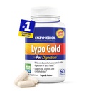 Enzymedica Lypo Gold, High Potency Lipase Digestive Enzymes for Fat Digestion, Supports Occasional Bloating Relief & Digestive Health, Keto-Friendly, Vegan, 60 cápsulas