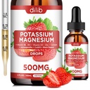 Suplemento de Citrato de Magnesio de Potasio, gotas de Citrato de Magnesio Líquido 500 mg con Ashwagandha, Calcio, Zinc, Vitamina D3, B6, B12, CoQ10 - Soporte Calma &amp; Hueso &amp; Inmune Salud Vegan 2 fl oz